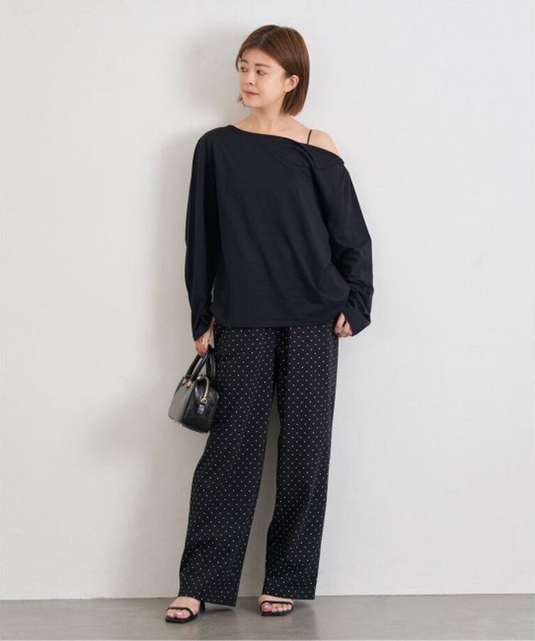U by SPICK&SPAN「《予約》プリント天竺ストレートパンツ」|その他|