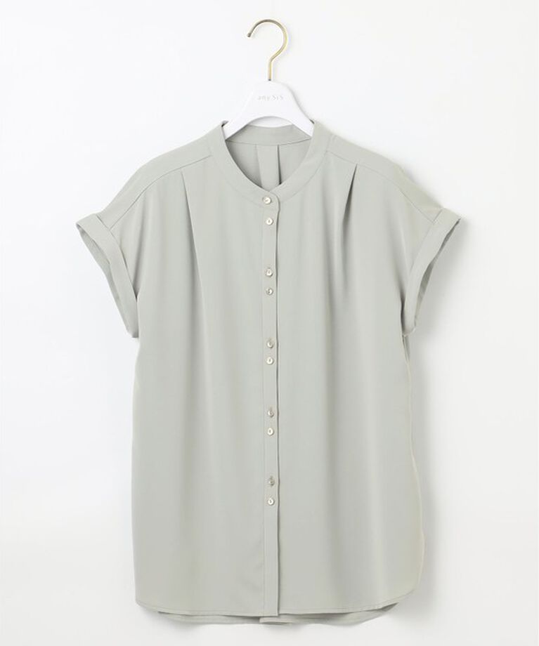any SiS「【洗える】ダブルボタンフレンチスリーブ ブラウス」|シャツ・ブラウス|