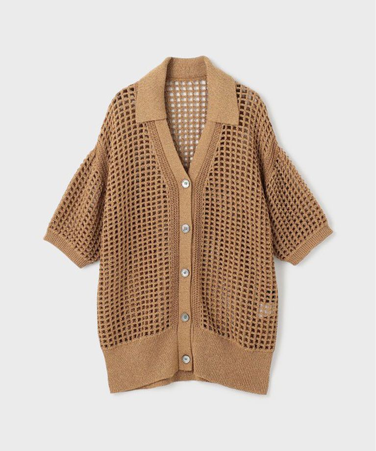 GRACE CONTINENTAL「メッシュスキッパーニットカーディガン」|カーディガン|
