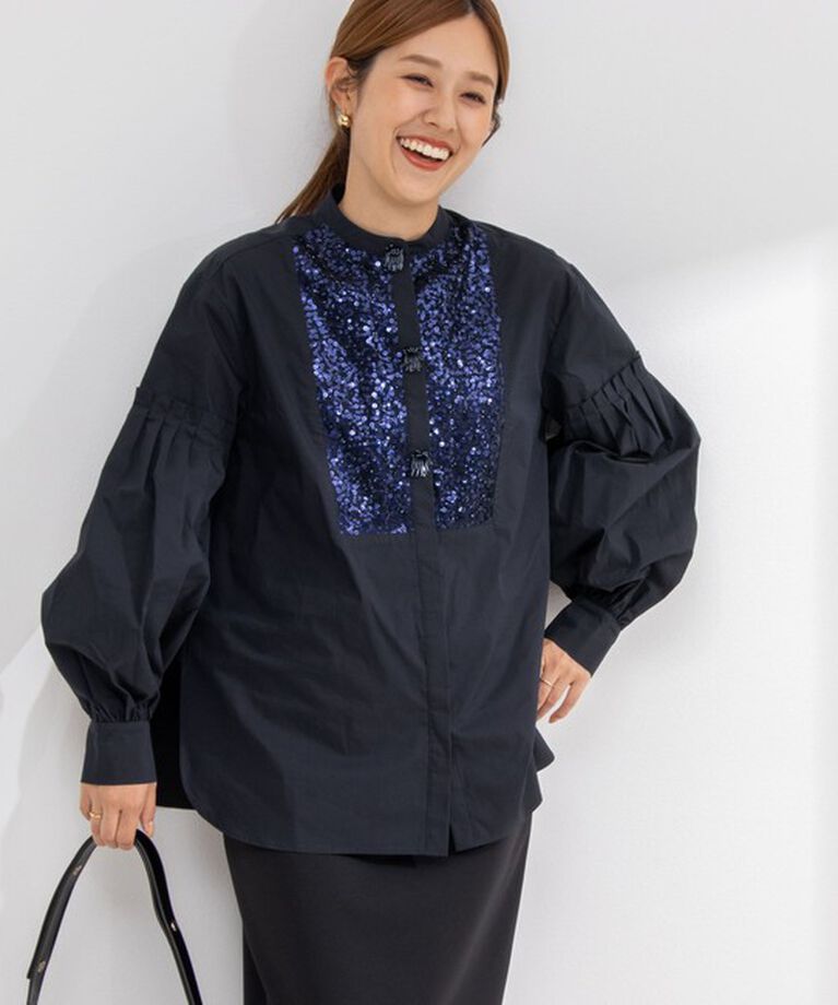 NOLLEY'S「【MARILYN MOON/マリリーンムーン】fringe beads volume sleeve blouse」|シャツ・ブラウス|