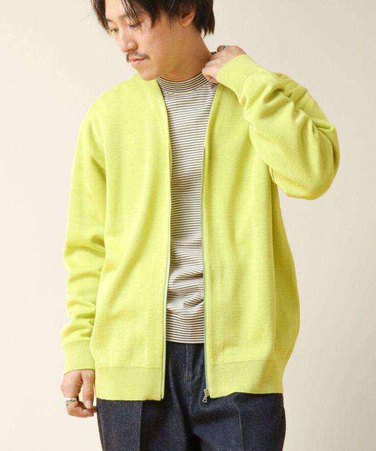 NOLLEY'S goodman「ZIP Vネックカーディガン 24AW」|カーディガン|イエロー