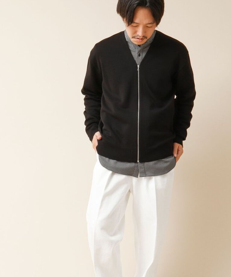 NOLLEY'S goodman「ZIP Vネックカーディガン 24AW」|カーディガン|