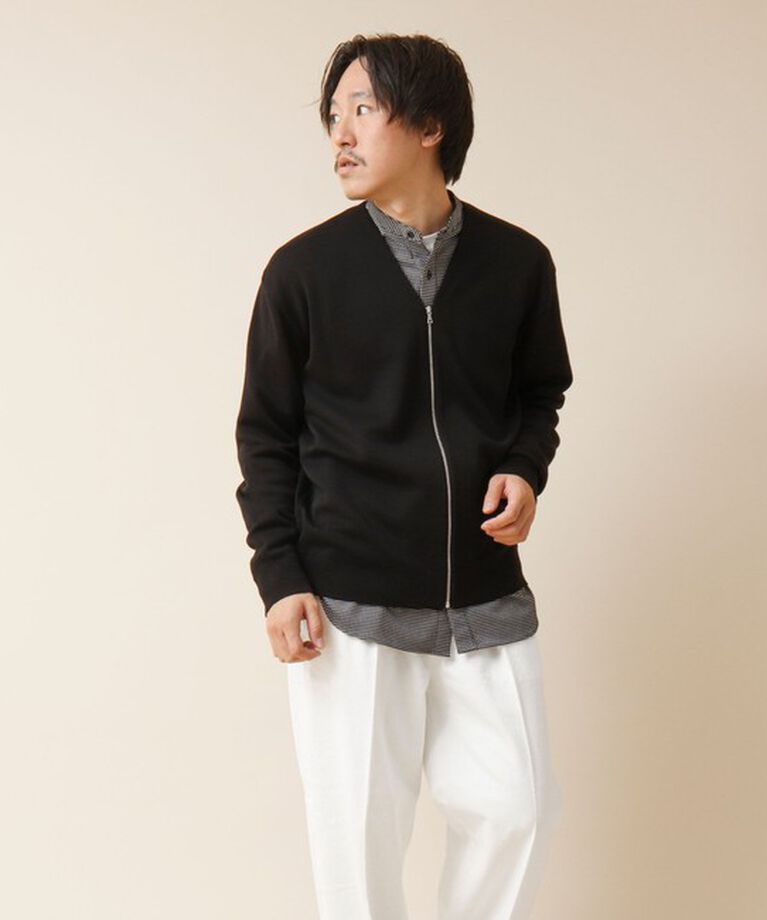 NOLLEY'S goodman「ZIP Vネックカーディガン 24AW」|カーディガン|