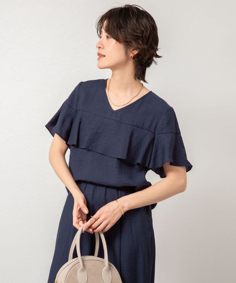 NOLLEY'S「◇【WEB限定】《セットアップ対応》ジュピター半袖フリルブラウス」|シャツ・ブラウス|