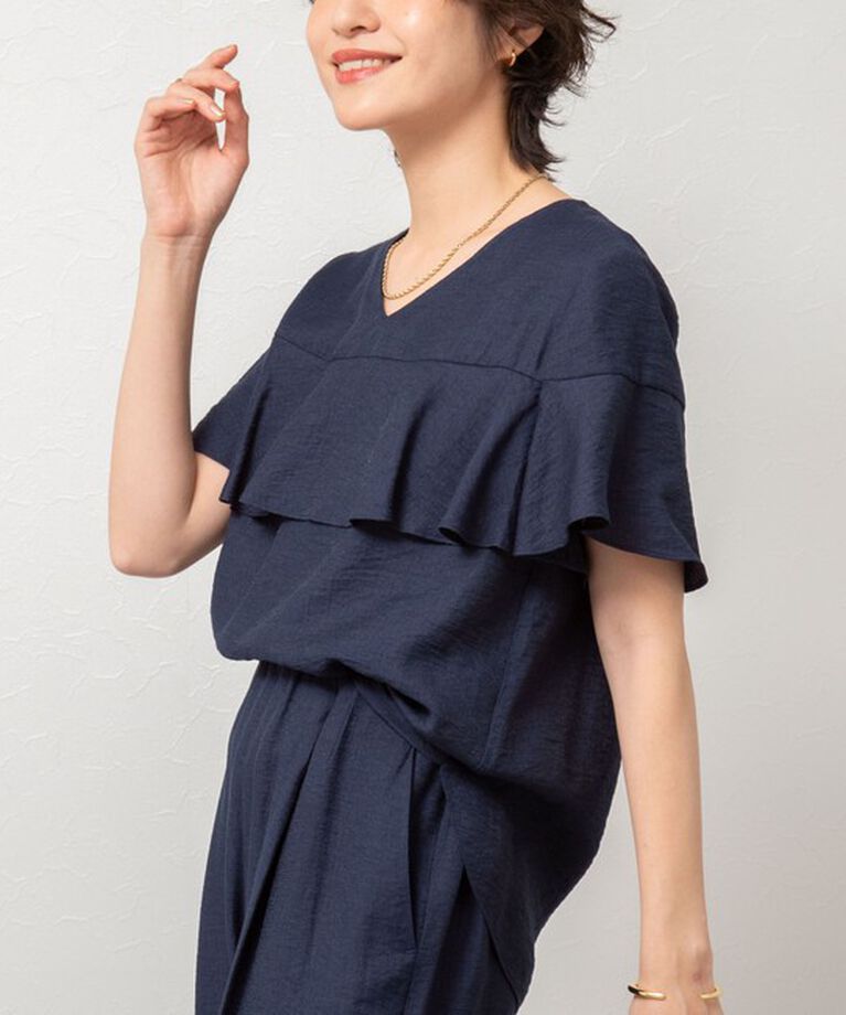 NOLLEY'S「◇【WEB限定】《セットアップ対応》ジュピター半袖フリルブラウス」|シャツ・ブラウス|