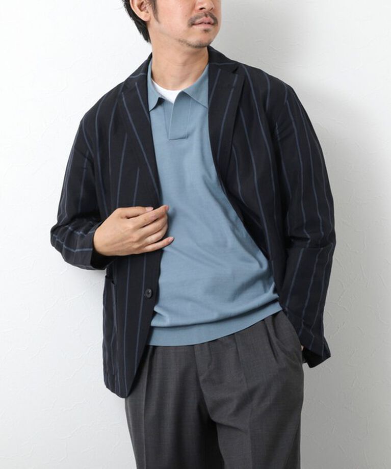 NOLLEY'S goodman「《PIMA COTTON》成型半袖 NSN スキッパーニットポロシャツ 25SS」|ポロシャツ|