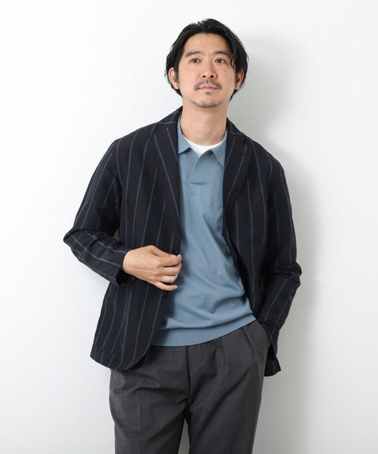 NOLLEY'S goodman「《PIMA COTTON》成型半袖 NSN スキッパーニットポロシャツ 25SS」|ポロシャツ|
