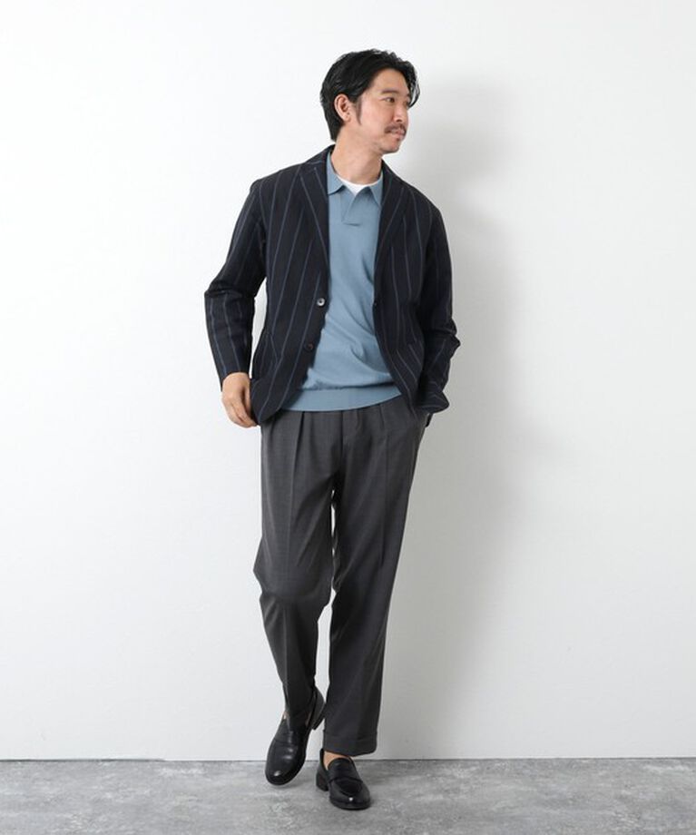 NOLLEY'S goodman「《PIMA COTTON》成型半袖 NSN スキッパーニットポロシャツ 25SS」|ポロシャツ|