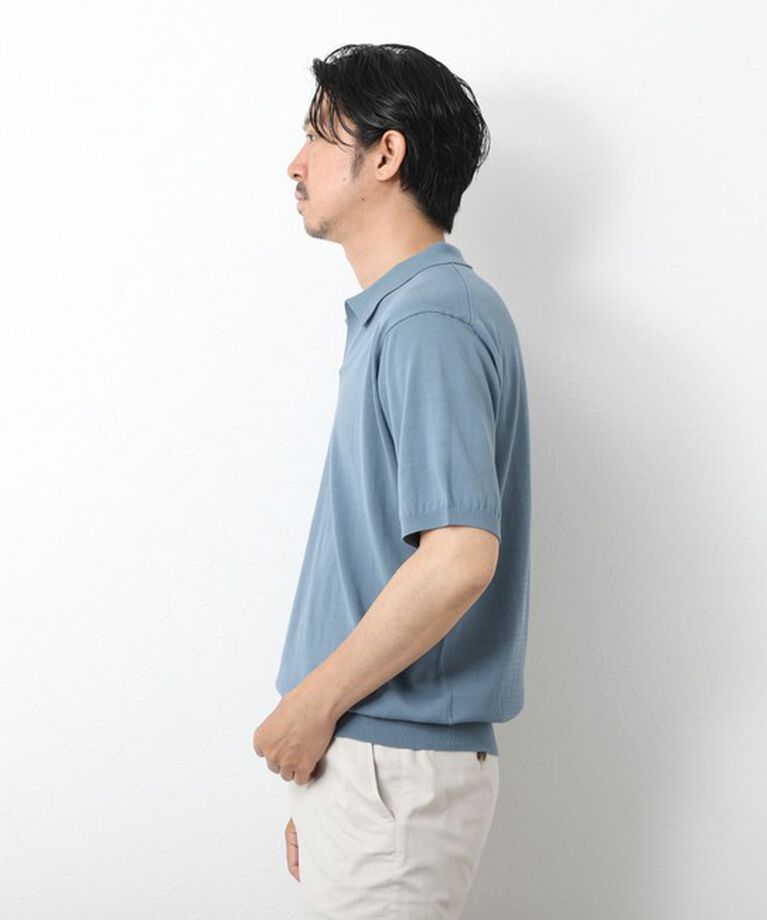 NOLLEY'S goodman「《PIMA COTTON》成型半袖 NSN スキッパーニットポロシャツ 25SS」|ポロシャツ|