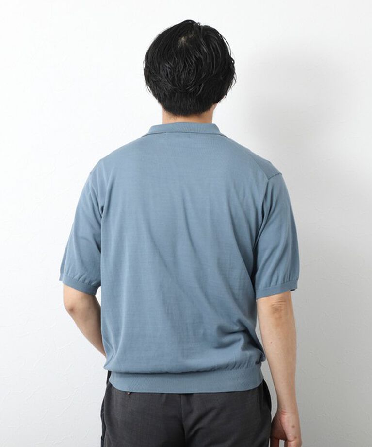 NOLLEY'S goodman「《PIMA COTTON》成型半袖 NSN スキッパーニットポロシャツ 25SS」|ポロシャツ|