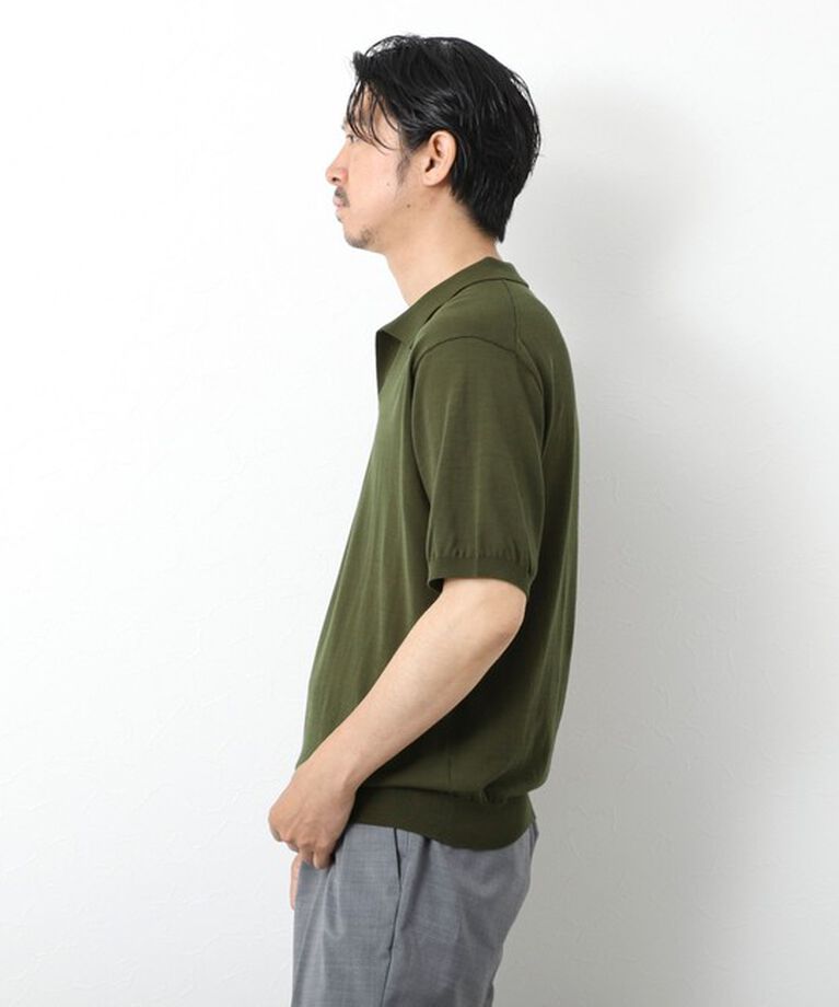 NOLLEY'S goodman「《PIMA COTTON》成型半袖 NSN スキッパーニットポロシャツ 25SS」|ポロシャツ|