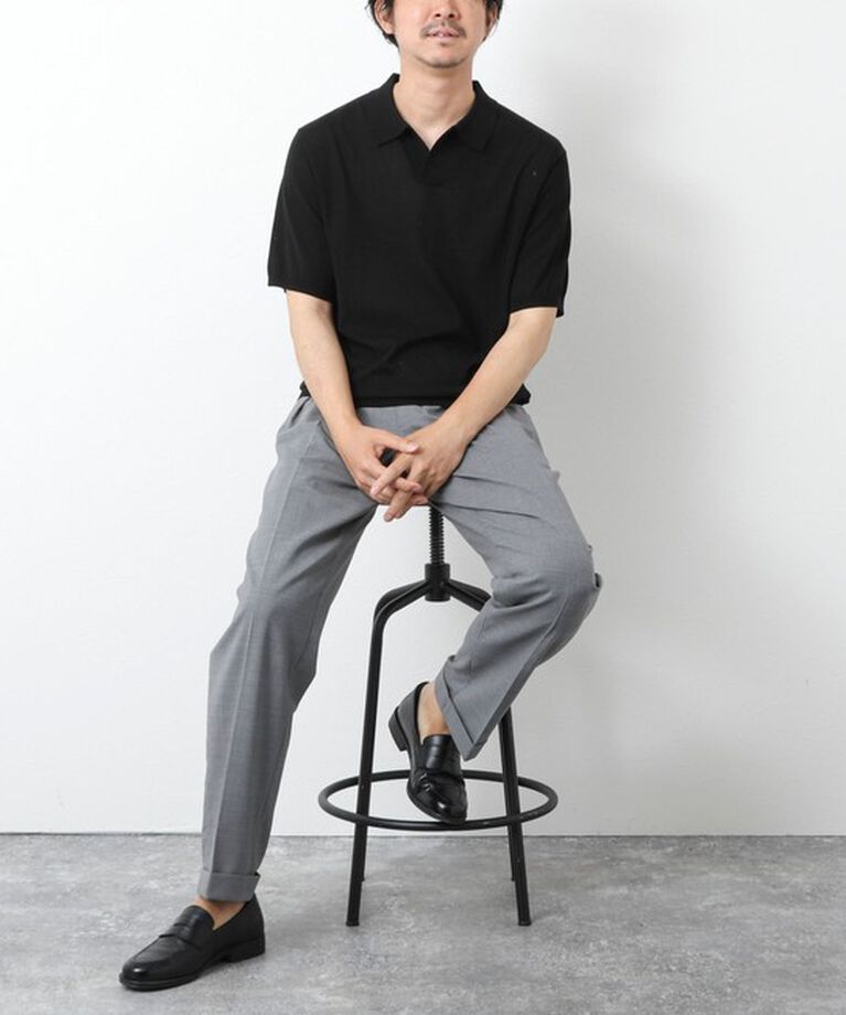 NOLLEY'S goodman「《PIMA COTTON》成型半袖 NSN スキッパーニットポロシャツ 25SS」|ポロシャツ|