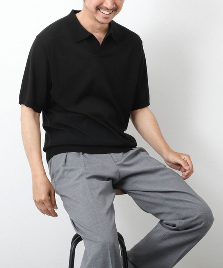 NOLLEY'S goodman「《PIMA COTTON》成型半袖 NSN スキッパーニットポロシャツ 25SS」|ポロシャツ|