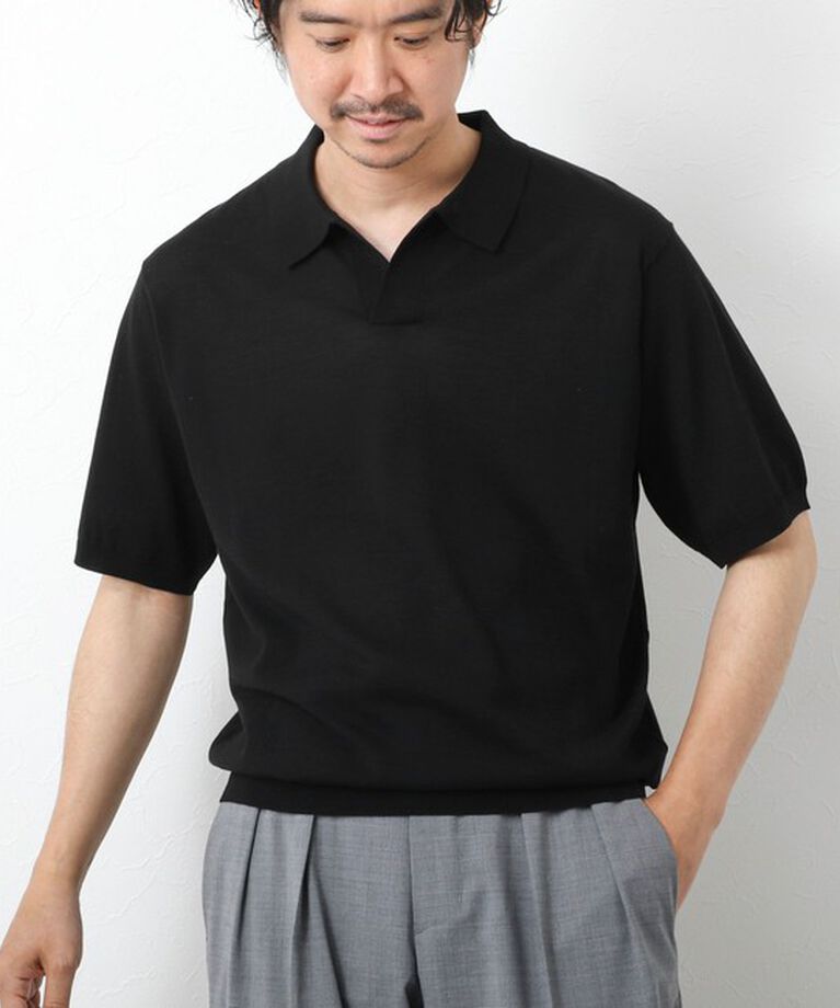 NOLLEY'S goodman「《PIMA COTTON》成型半袖 NSN スキッパーニットポロシャツ 25SS」|ポロシャツ|
