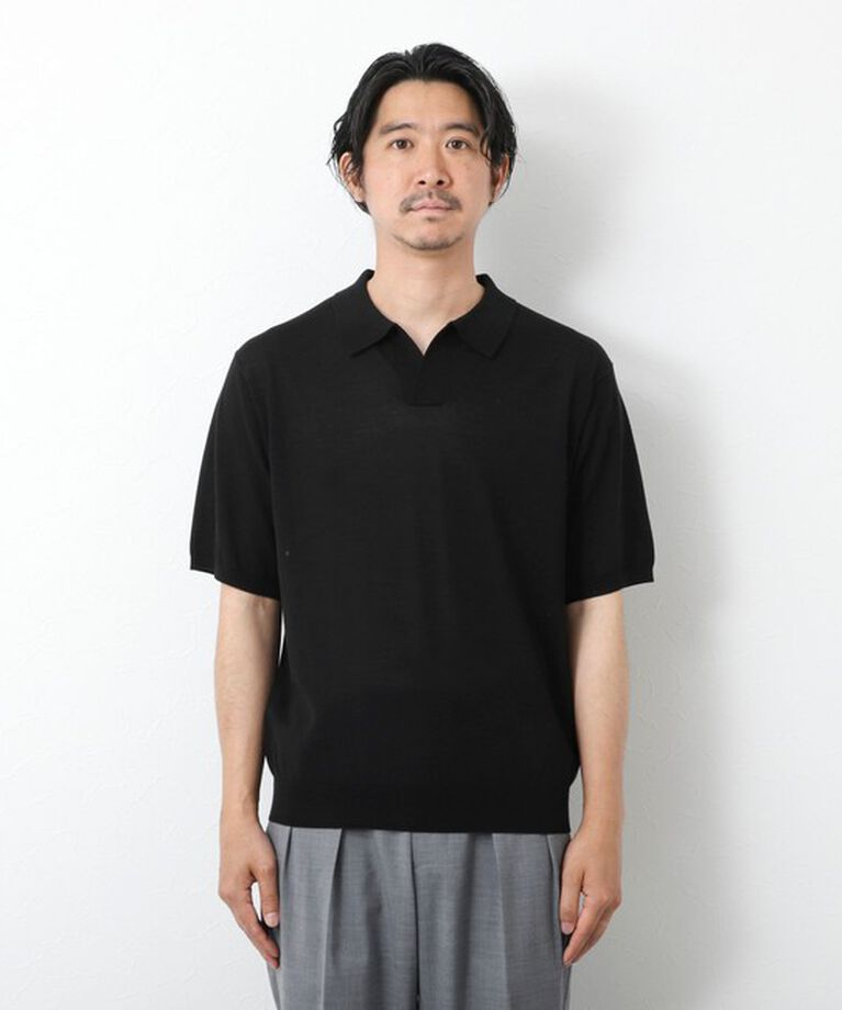NOLLEY'S goodman「《PIMA COTTON》成型半袖 NSN スキッパーニットポロシャツ 25SS」|ポロシャツ|
