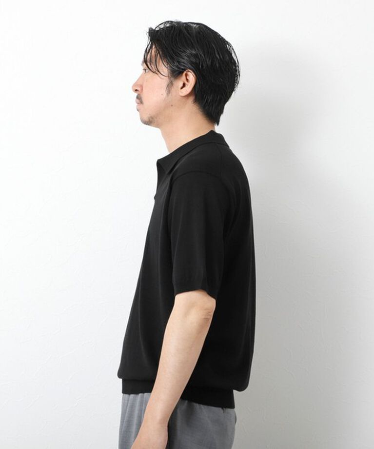 NOLLEY'S goodman「《PIMA COTTON》成型半袖 NSN スキッパーニットポロシャツ 25SS」|ポロシャツ|