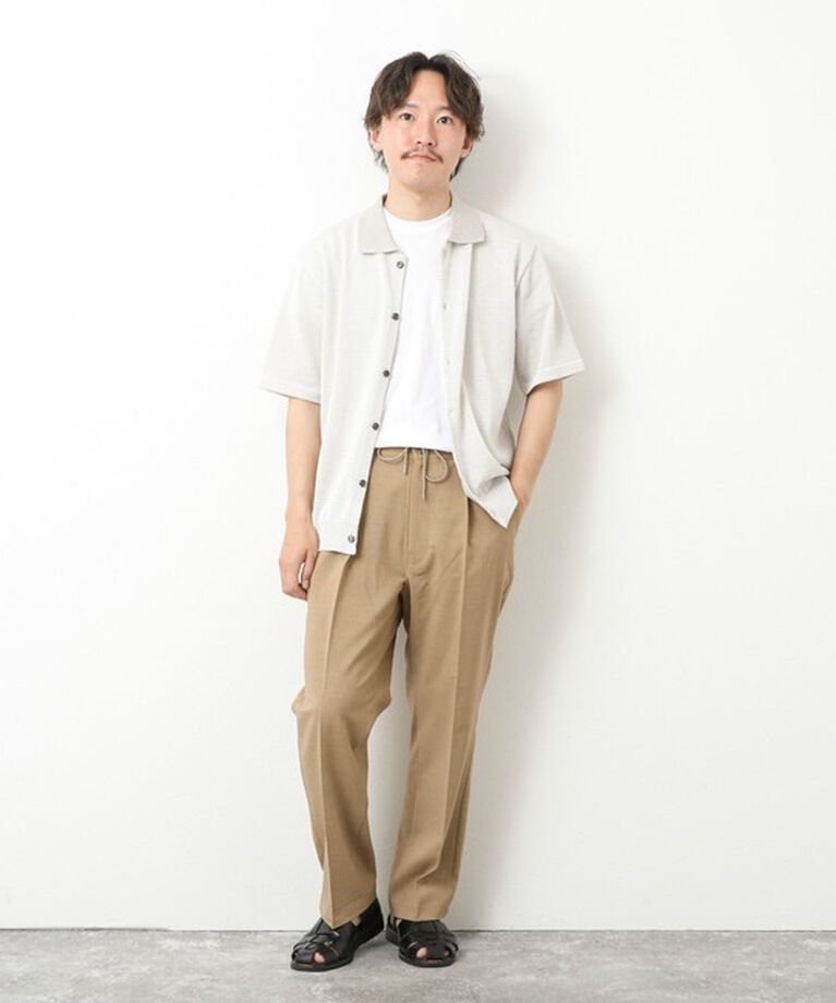 NOLLEY'S goodman「【SIX FUNCTIONS】ウォッシャブル コースボーダーニットシャツ 25SS」|ニット・セーター|