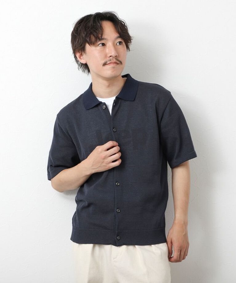 NOLLEY'S goodman「【SIX FUNCTIONS】ウォッシャブル コースボーダーニットシャツ 25SS」|ニット・セーター|