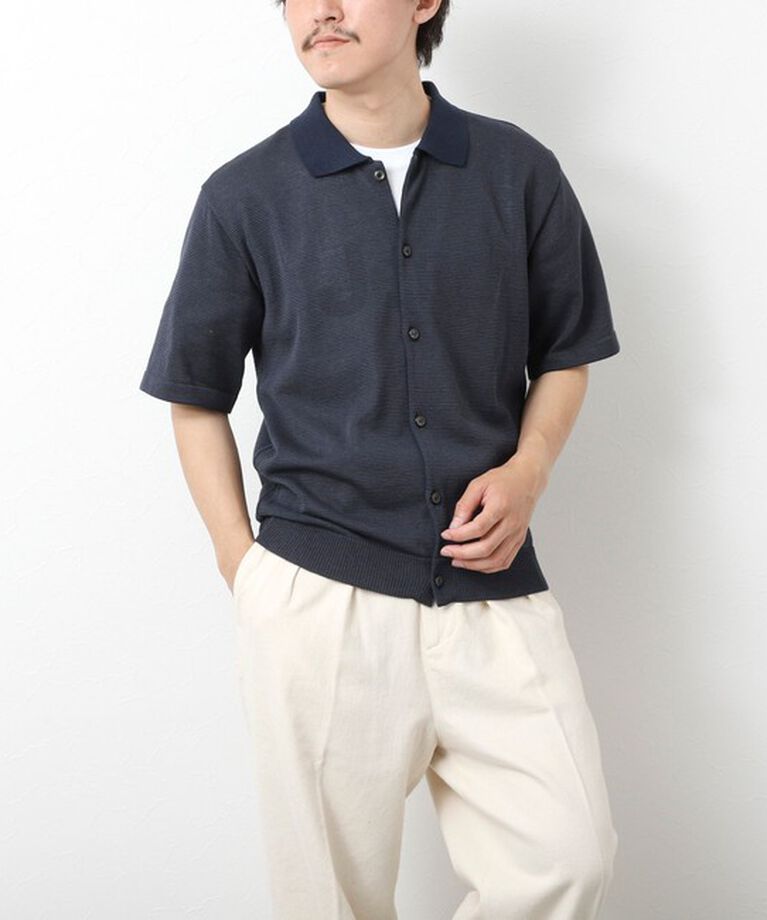 NOLLEY'S goodman「【SIX FUNCTIONS】ウォッシャブル コースボーダーニットシャツ 25SS」|ニット・セーター|