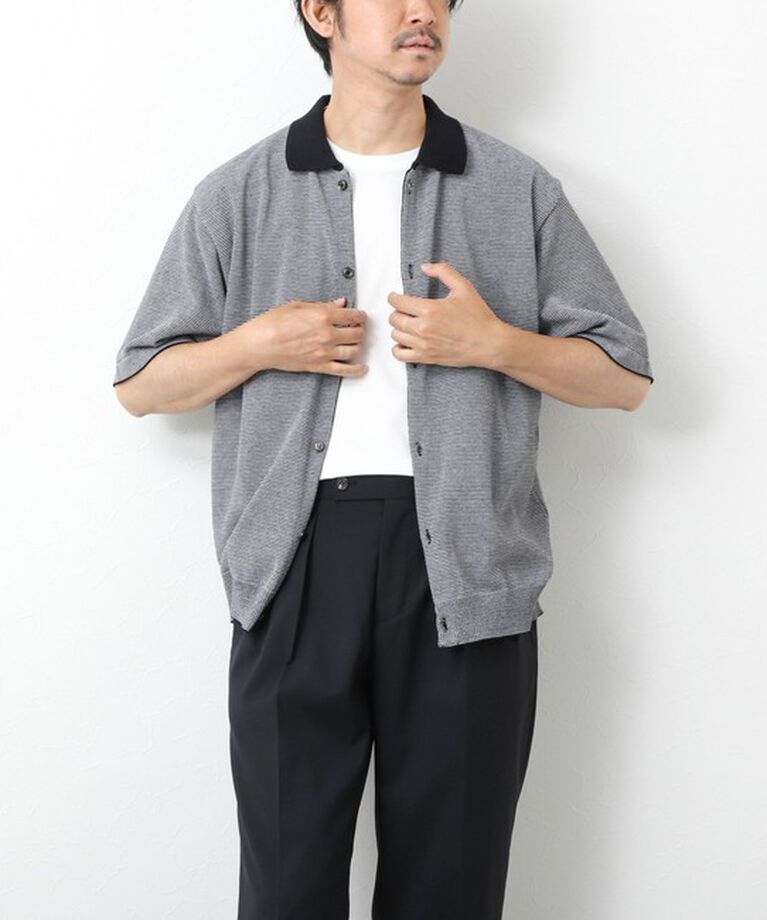 NOLLEY'S goodman「【SIX FUNCTIONS】ウォッシャブル コースボーダーニットシャツ 25SS」|ニット・セーター|