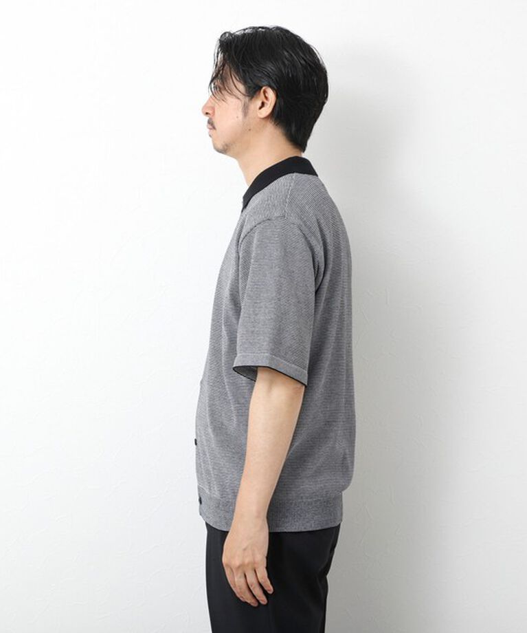 NOLLEY'S goodman「【SIX FUNCTIONS】ウォッシャブル コースボーダーニットシャツ 25SS」|ニット・セーター|