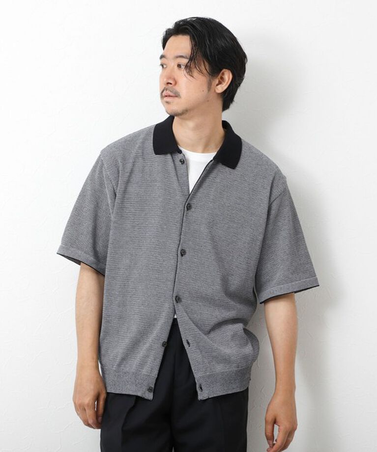 NOLLEY'S goodman「【SIX FUNCTIONS】ウォッシャブル コースボーダーニットシャツ 25SS」|ニット・セーター|