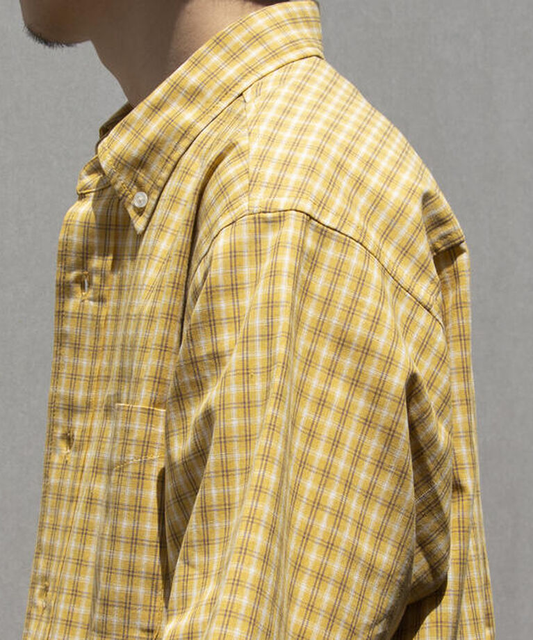 GLOSTER「【GLOSTER/グロスター】チェック半袖シャツ ボタンダウン ワンポイントロゴ刺繍入り」|シャツ・ブラウス|