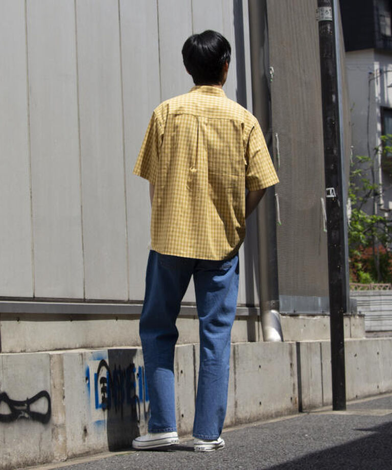 GLOSTER「【GLOSTER/グロスター】チェック半袖シャツ ボタンダウン ワンポイントロゴ刺繍入り」|シャツ・ブラウス|