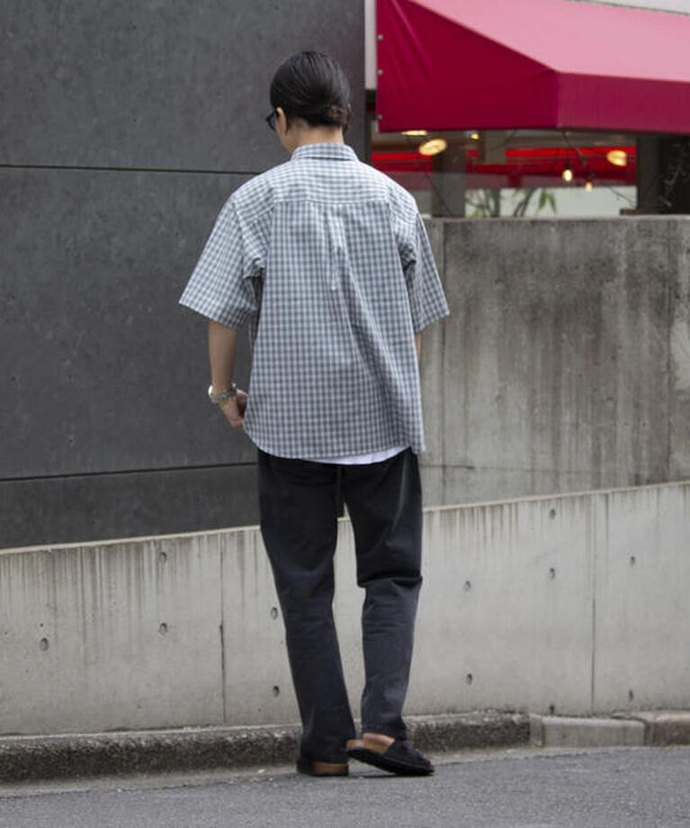 GLOSTER「【GLOSTER/グロスター】チェック半袖シャツ ボタンダウン ワンポイントロゴ刺繍入り」|シャツ・ブラウス|