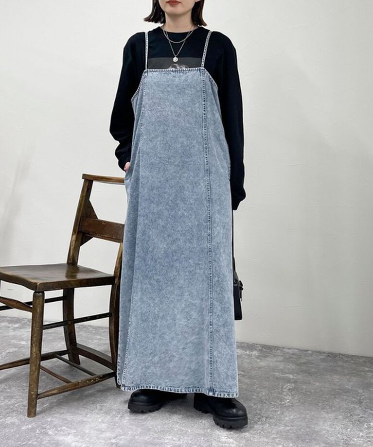 fredy emue「【新色登場】リボンデニムキャミワンピース」|ワンピース|