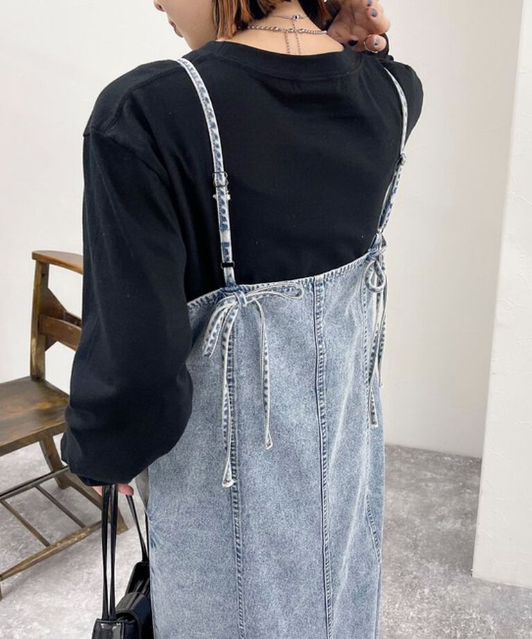 fredy emue「【新色登場】リボンデニムキャミワンピース」|ワンピース|