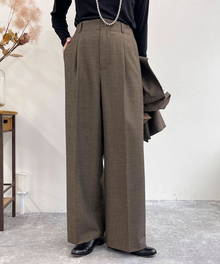 fredy emue「《セットアップ対応》TRタックスラックスパンツ」|スラックス|