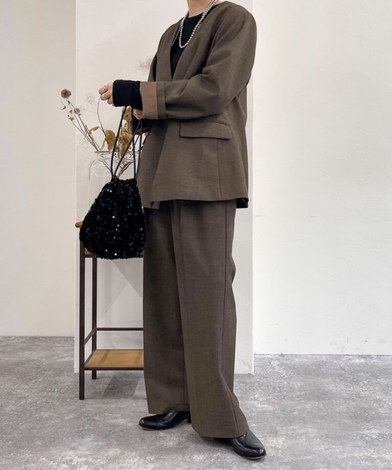fredy emue「《セットアップ対応》TRタックスラックスパンツ」|スラックス|