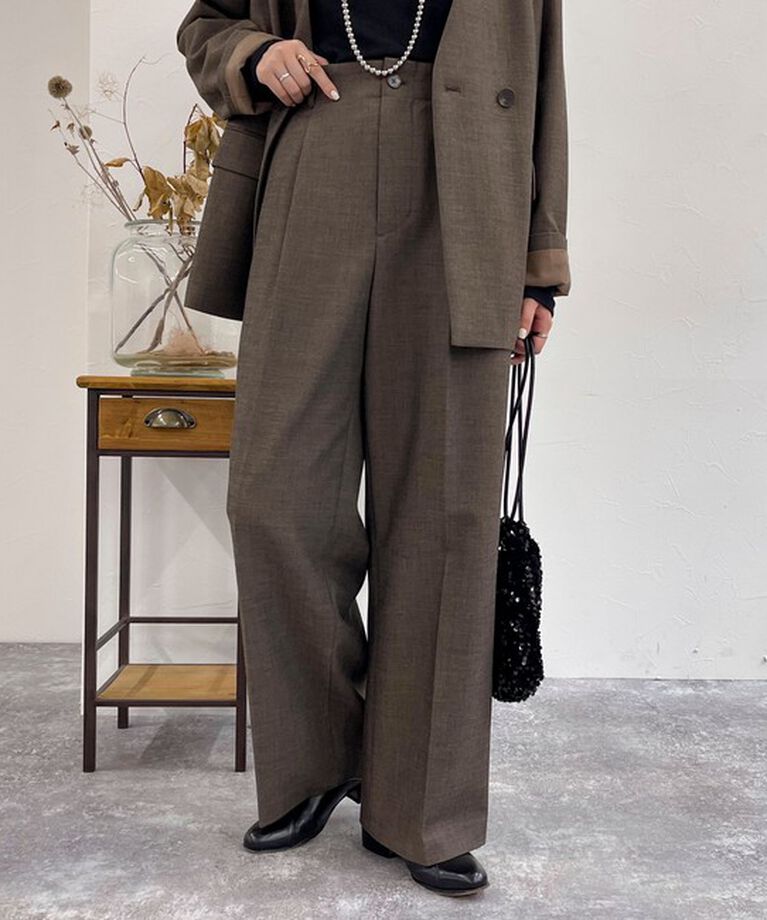 fredy emue「《セットアップ対応》TRタックスラックスパンツ」|スラックス|