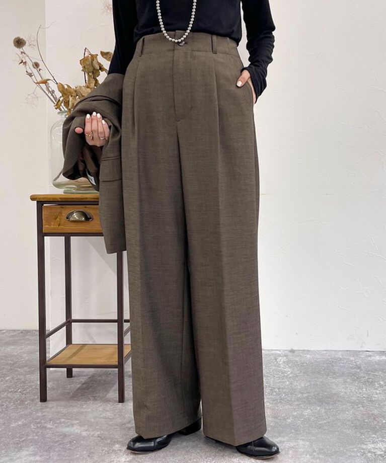 fredy emue「《セットアップ対応》TRタックスラックスパンツ」|スラックス|