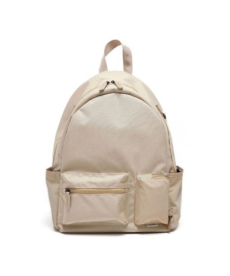 GLOSTER「 【A SCENE】Pocket day pack バックパック ワンポイントロゴ」|リュック|ベージュ