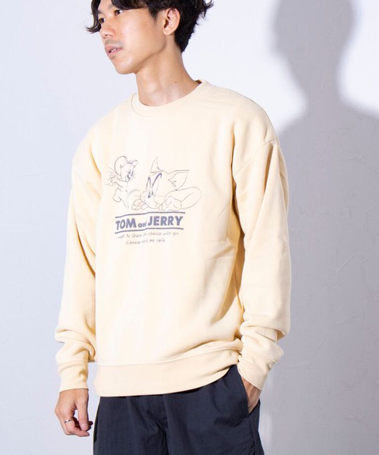 GLOSTER「限定展開【Disney】【Mickey】【TOM&JERRY】USED加工 クルーネックスウェット」|スウェット・ジャージ|