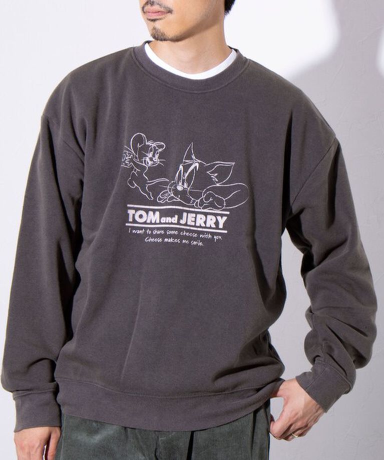 GLOSTER「限定展開【Disney】【Mickey】【TOM&JERRY】USED加工 クルーネックスウェット」|スウェット・ジャージ|
