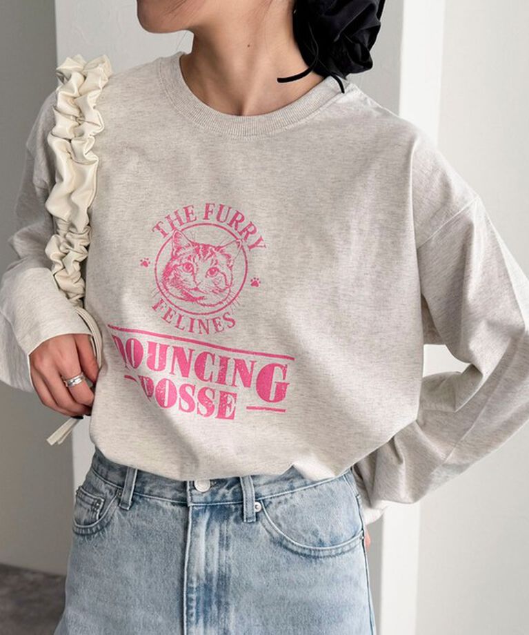 fredy emue「CATプリントロンTシャツ」|Tシャツ・カットソー|