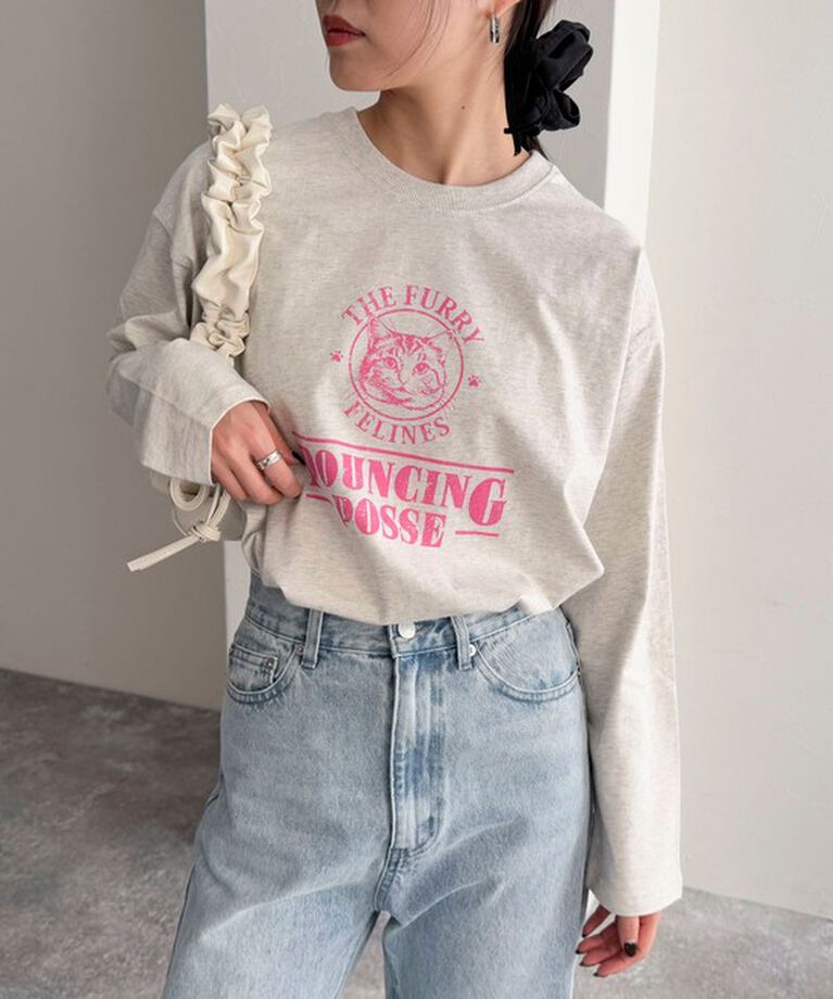 fredy emue「CATプリントロンTシャツ」|Tシャツ・カットソー|