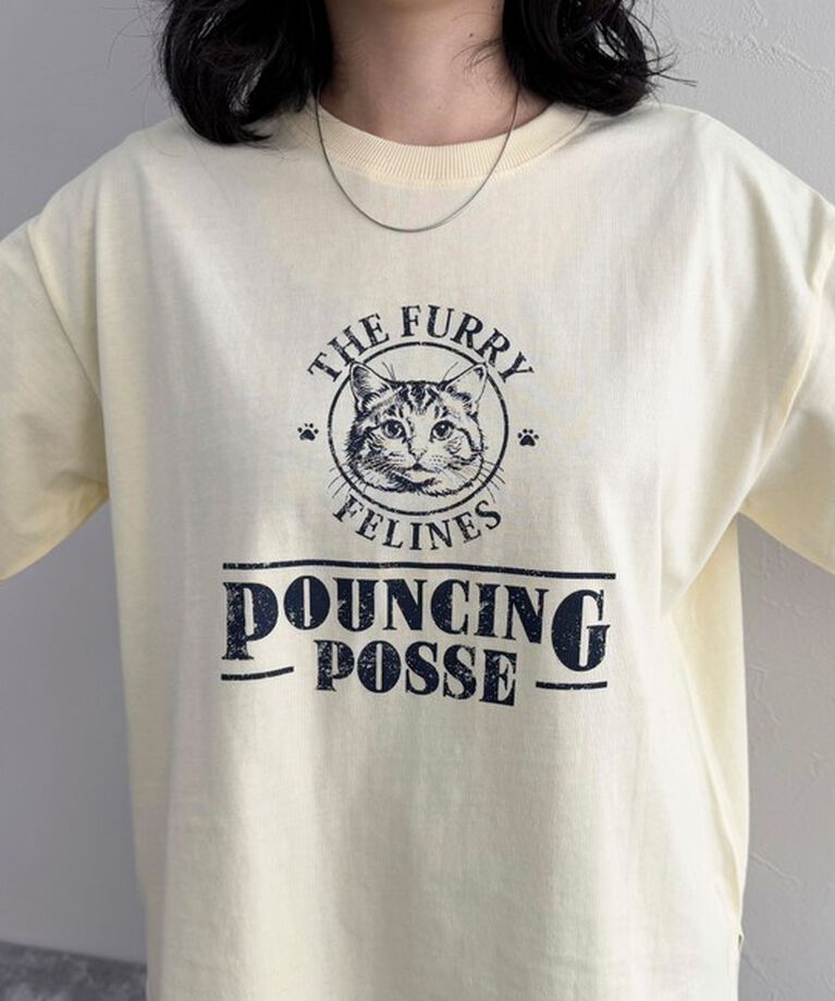fredy emue「CATプリントロンTシャツ」|Tシャツ・カットソー|
