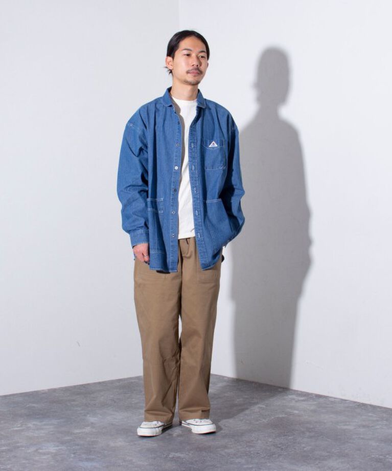 GLOSTER「【GEVACO/ゲバコ】6.5オンス デニムショールカラーワークシャツ カバーオール」|シャツ・ブラウス|