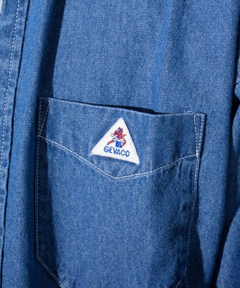 GLOSTER「【GEVACO/ゲバコ】6.5オンス デニムショールカラーワークシャツ カバーオール」|シャツ・ブラウス|