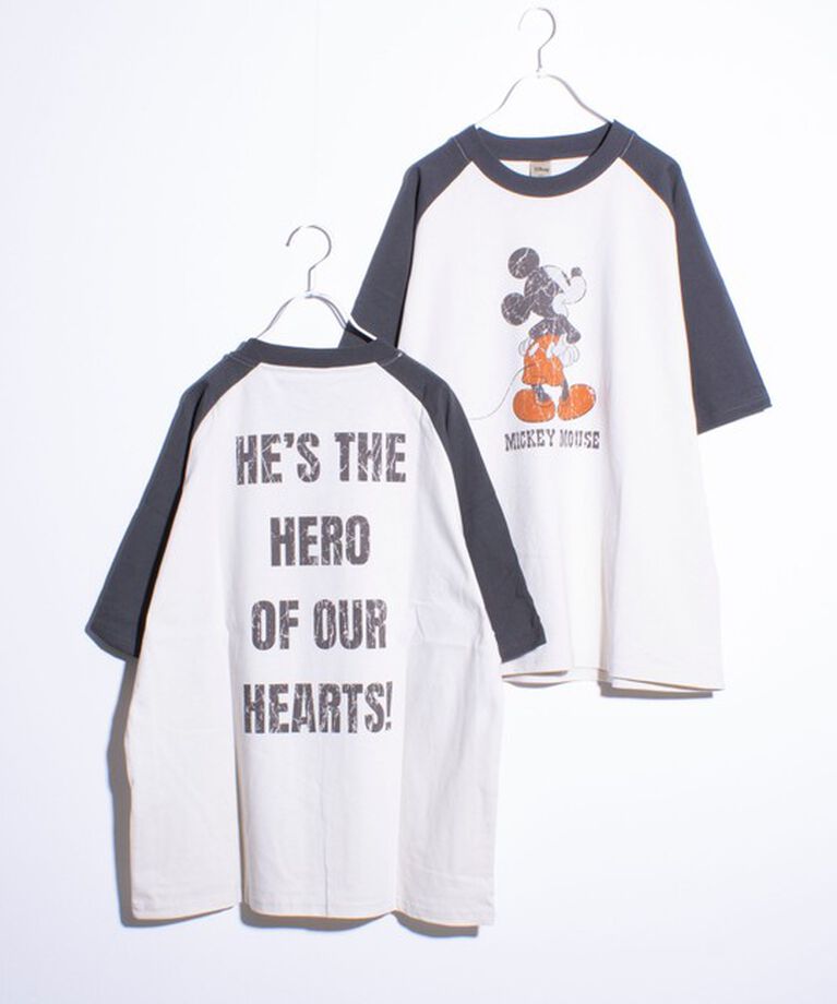 GLOSTER「【Disney】【TOM&JERRY】ピグメント/ラグランスリーブ プリントTシャツ 」|Tシャツ・カットソー|ホワイト系その他