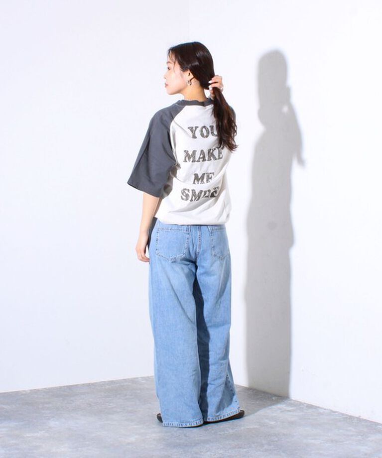GLOSTER「【Disney】【TOM&JERRY】ピグメント/ラグランスリーブ プリントTシャツ 」|Tシャツ・カットソー|