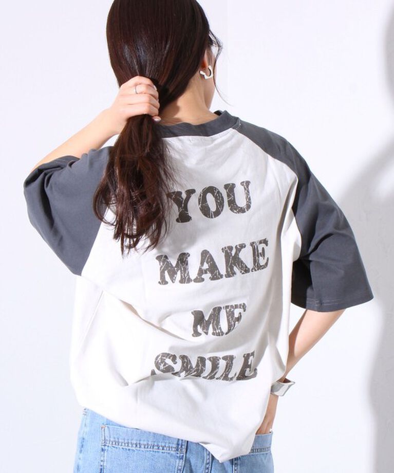 GLOSTER「【Disney】【TOM&JERRY】ピグメント/ラグランスリーブ プリントTシャツ 」|Tシャツ・カットソー|