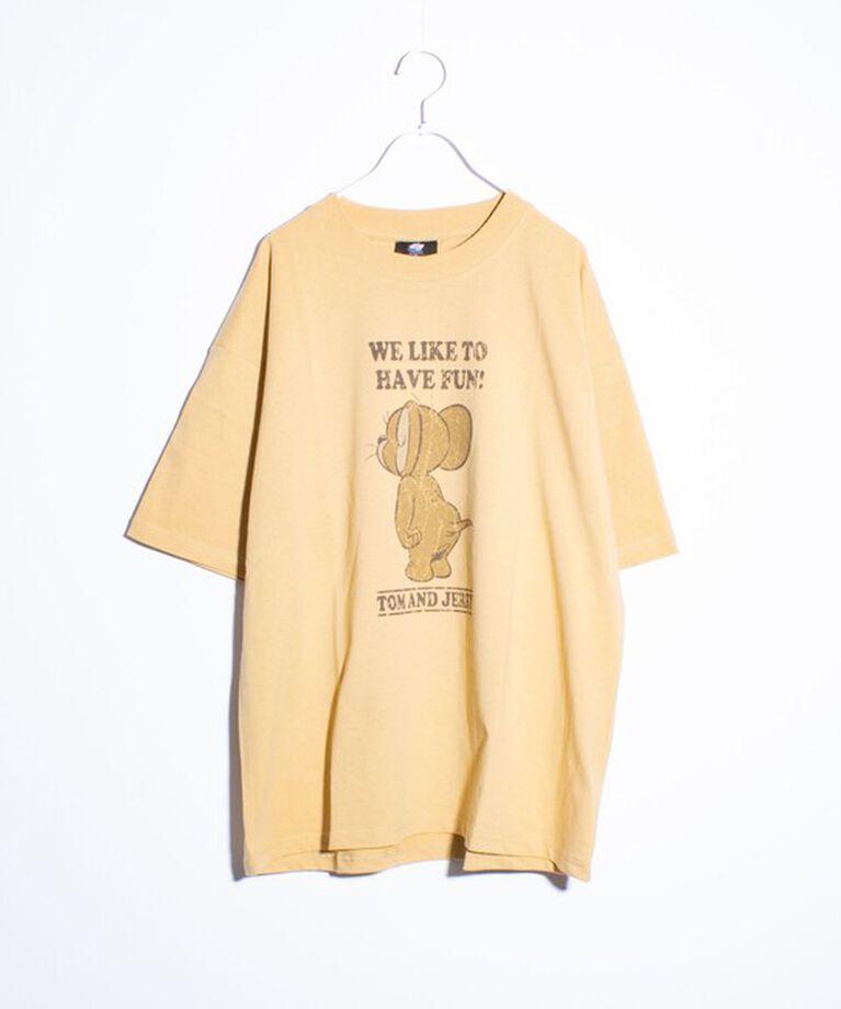 GLOSTER「【Disney】【TOM&JERRY】ピグメント/ラグランスリーブ プリントTシャツ 」|Tシャツ・カットソー|