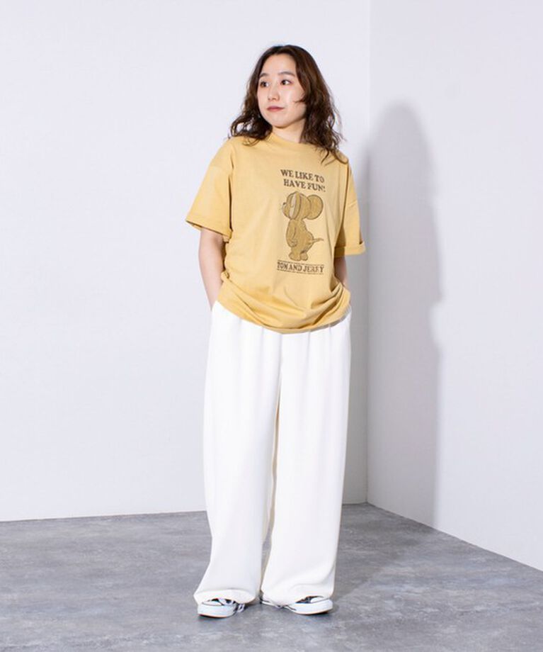 GLOSTER「【Disney】【TOM&JERRY】ピグメント/ラグランスリーブ プリントTシャツ 」|Tシャツ・カットソー|