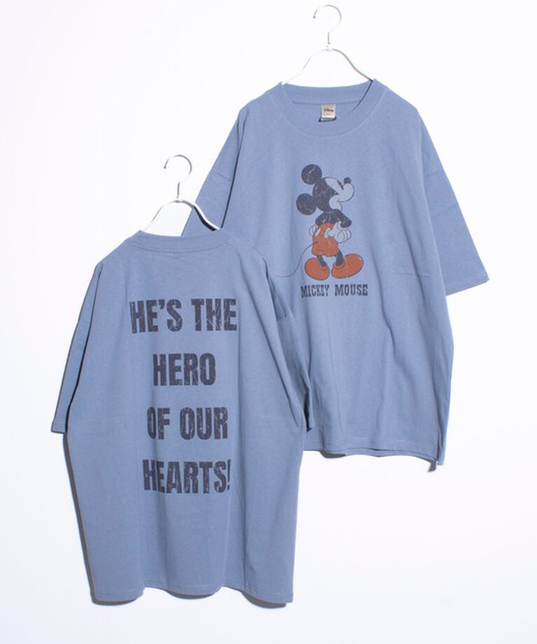 GLOSTER「【Disney】【TOM&JERRY】ピグメント/ラグランスリーブ プリントTシャツ 」|Tシャツ・カットソー|サックス