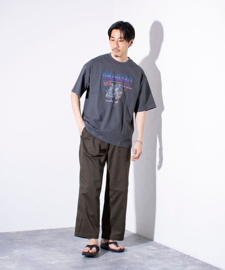 GLOSTER「【Disney】【TOM&JERRY】ピグメント/ラグランスリーブ プリントTシャツ 」|Tシャツ・カットソー|